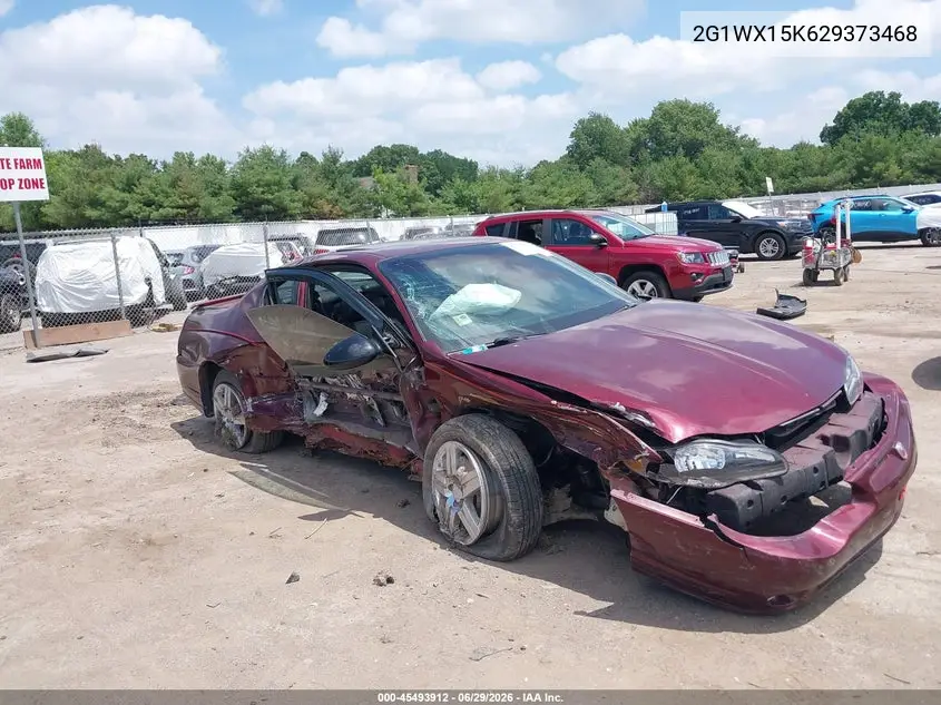 2002 Chevrolet Monte Carlo Ss VIN: 2G1WX15K629373468 Lot: 45493912