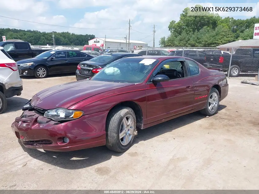 2002 Chevrolet Monte Carlo Ss VIN: 2G1WX15K629373468 Lot: 45493912