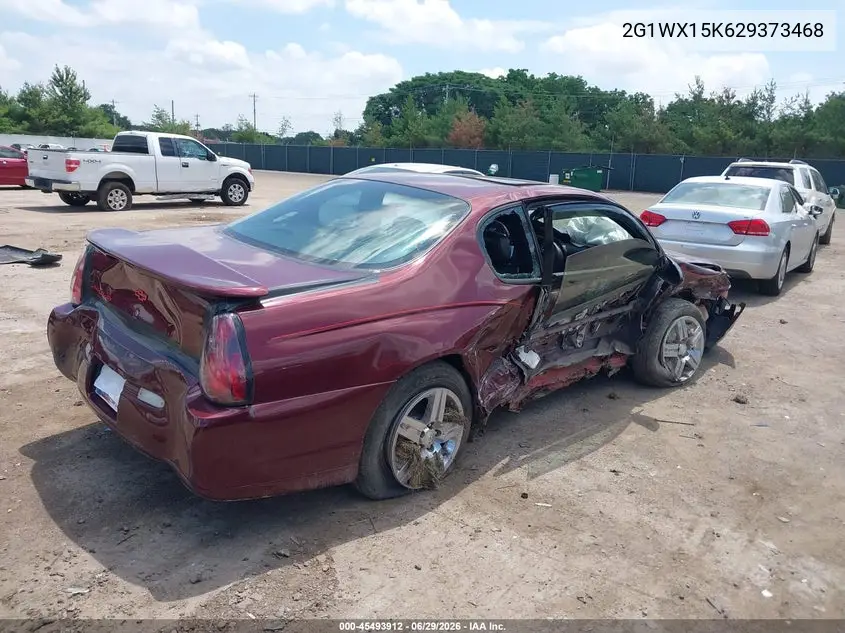2002 Chevrolet Monte Carlo Ss VIN: 2G1WX15K629373468 Lot: 45493912