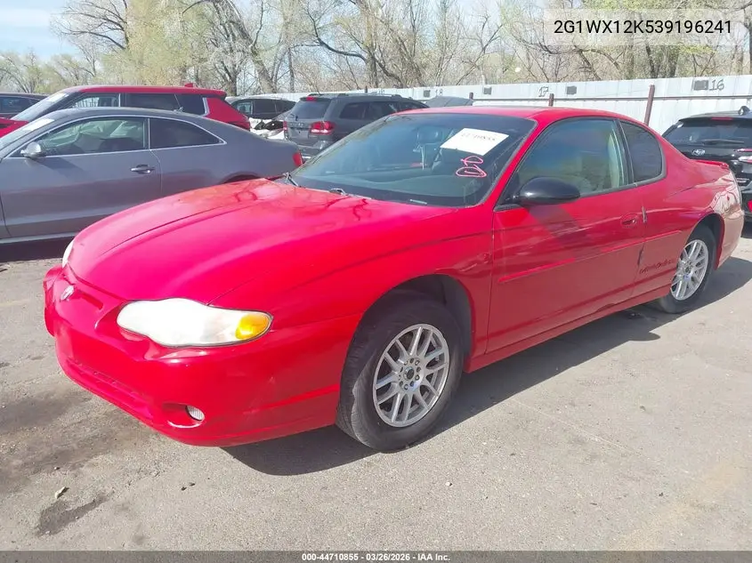 2003 Chevrolet Monte Carlo Ss VIN: 2G1WX12K539196241 Lot: 44710855
