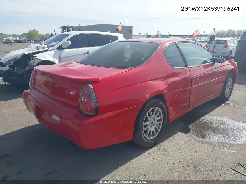 2003 Chevrolet Monte Carlo Ss VIN: 2G1WX12K539196241 Lot: 44710855