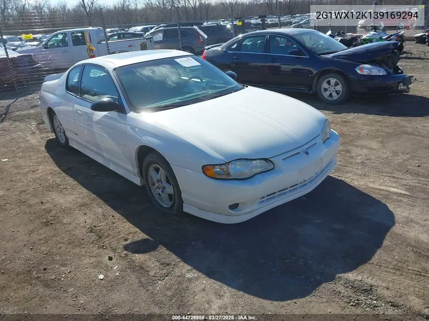 2003 Chevrolet Monte Carlo Ss VIN: 2G1WX12K139169294 Lot: 44726958