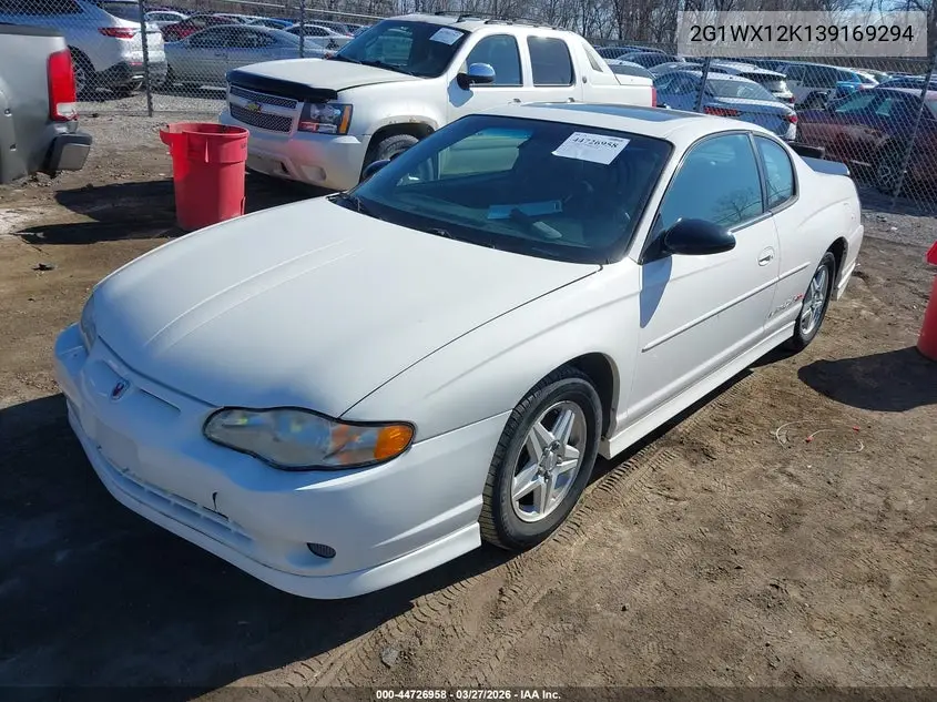2003 Chevrolet Monte Carlo Ss VIN: 2G1WX12K139169294 Lot: 44726958