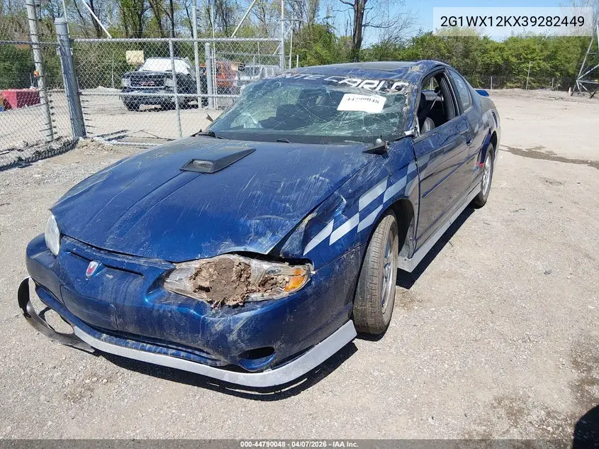 2003 Chevrolet Monte Carlo Ss VIN: 2G1WX12KX39282449 Lot: 44790048