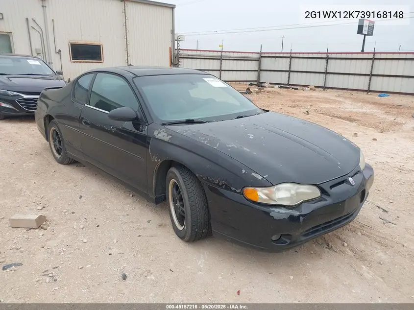 2003 Chevrolet Monte Carlo Ss VIN: 2G1WX12K739168148 Lot: 45157216