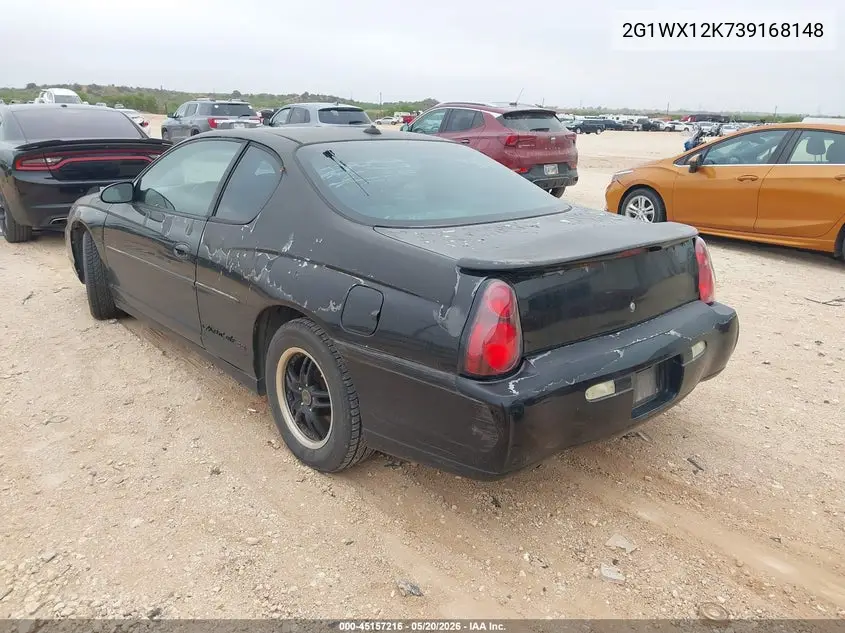 2003 Chevrolet Monte Carlo Ss VIN: 2G1WX12K739168148 Lot: 45157216