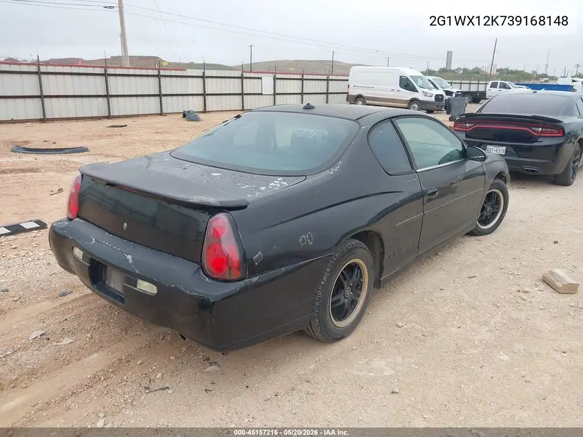 2003 Chevrolet Monte Carlo Ss VIN: 2G1WX12K739168148 Lot: 45157216