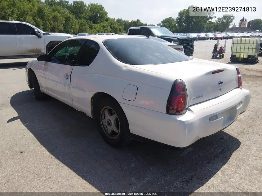 2003 Chevrolet Monte Carlo Ls VIN: 2G1WW12E239274813 Lot: 45359539