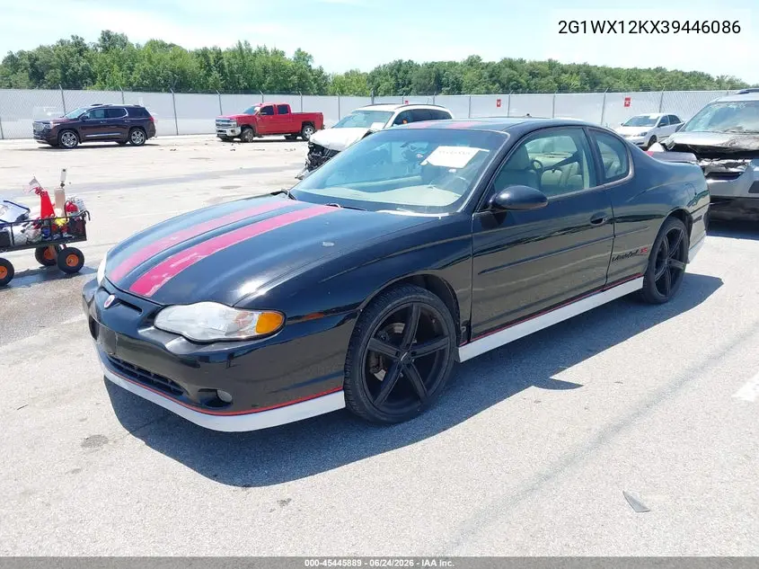 2003 Chevrolet Monte Carlo Ss VIN: 2G1WX12KX39446086 Lot: 45445889