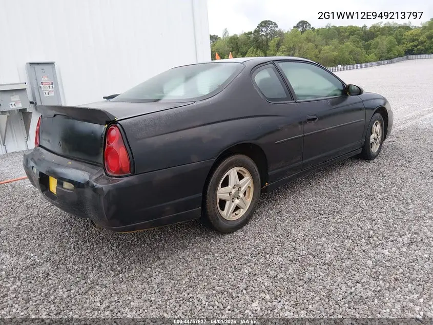 2004 Chevrolet Monte Carlo Ls VIN: 2G1WW12E949213797 Lot: 44757837