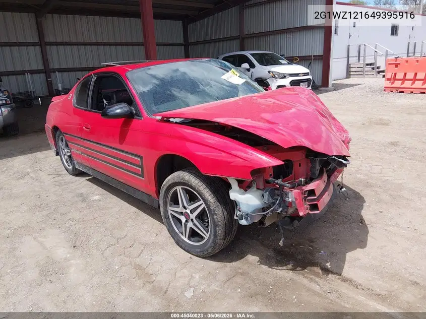 2004 Chevrolet Monte Carlo Supercharged Ss VIN: 2G1WZ121649395916 Lot: 45040023