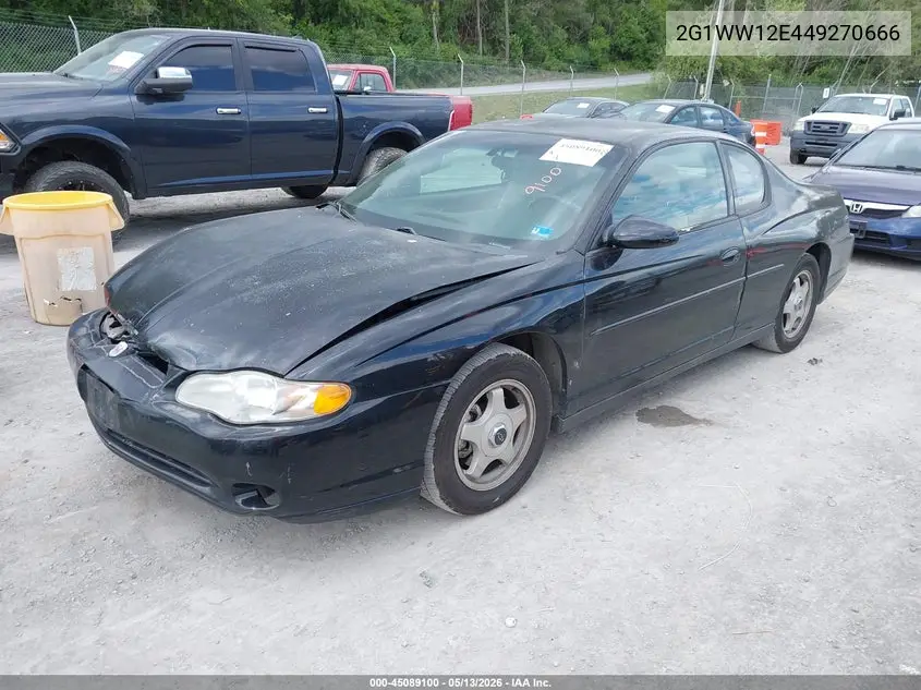 2004 Chevrolet Monte Carlo Ls VIN: 2G1WW12E449270666 Lot: 45089100