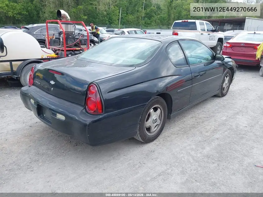 2004 Chevrolet Monte Carlo Ls VIN: 2G1WW12E449270666 Lot: 45089100