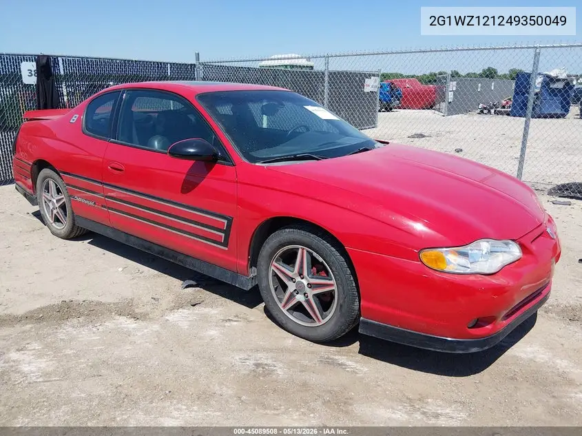 2004 Chevrolet Monte Carlo Supercharged Ss VIN: 2G1WZ121249350049 Lot: 45089508