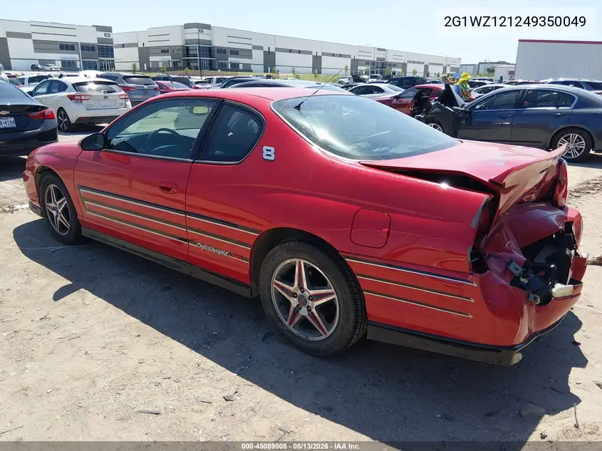 2004 Chevrolet Monte Carlo Supercharged Ss VIN: 2G1WZ121249350049 Lot: 45089508