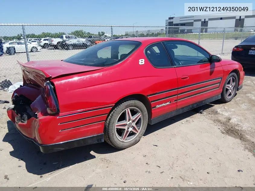 2004 Chevrolet Monte Carlo Supercharged Ss VIN: 2G1WZ121249350049 Lot: 45089508