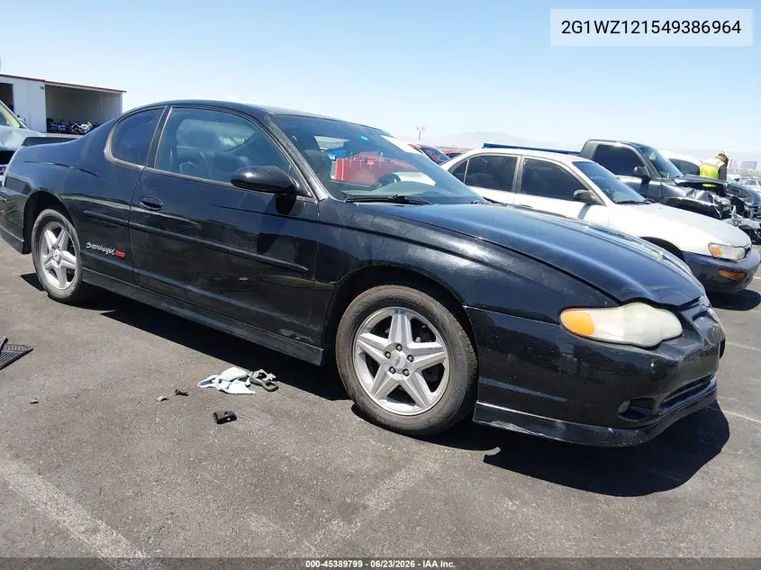 2004 Chevrolet Monte Carlo Supercharged Ss VIN: 2G1WZ121549386964 Lot: 45389799