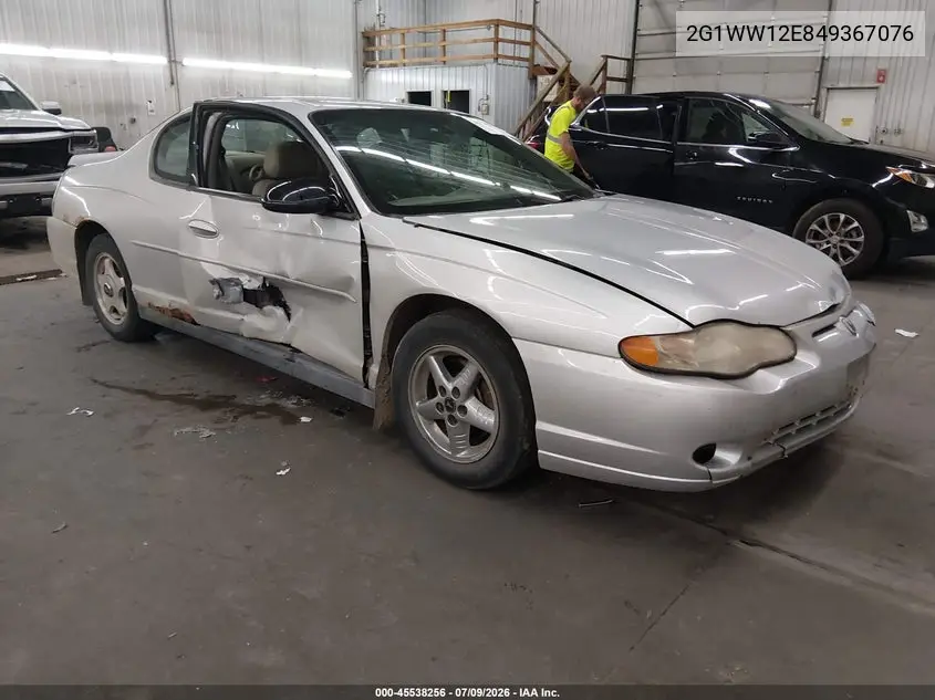 2004 Chevrolet Monte Carlo Ls VIN: 2G1WW12E849367076 Lot: 45538256