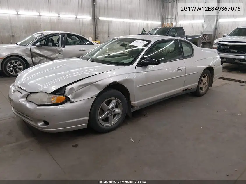 2004 Chevrolet Monte Carlo Ls VIN: 2G1WW12E849367076 Lot: 45538256