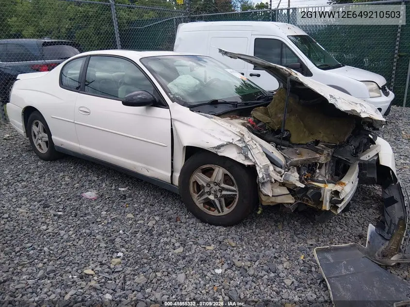 2004 Chevrolet Monte Carlo Ls VIN: 2G1WW12E649210503 Lot: 45555332