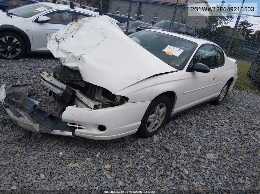 2004 Chevrolet Monte Carlo Ls VIN: 2G1WW12E649210503 Lot: 45555332