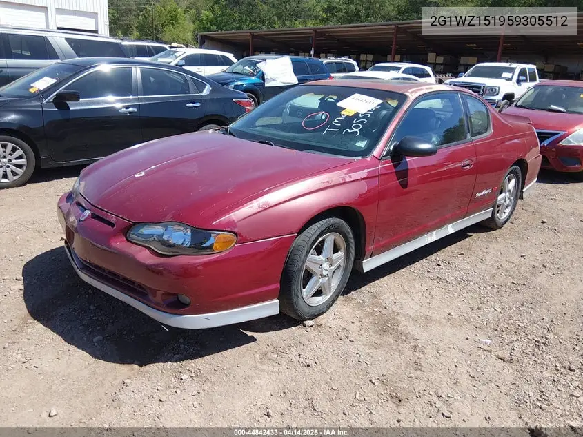 2005 Chevrolet Monte Carlo Supercharged Ss VIN: 2G1WZ151959305512 Lot: 44842433