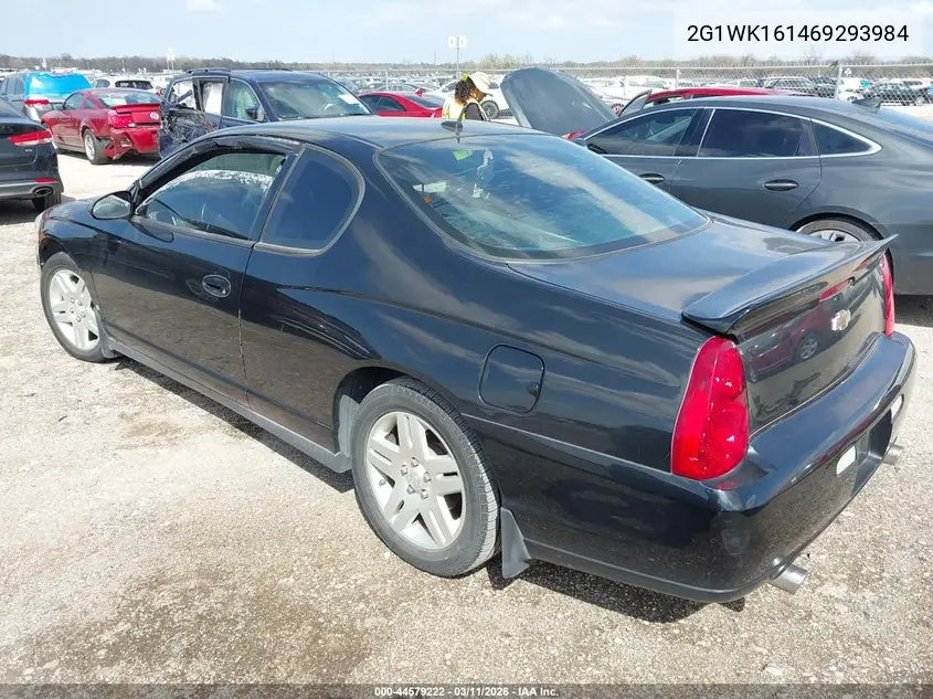 2006 Chevrolet Monte Carlo Lt VIN: 2G1WK161469293984 Lot: 44579222