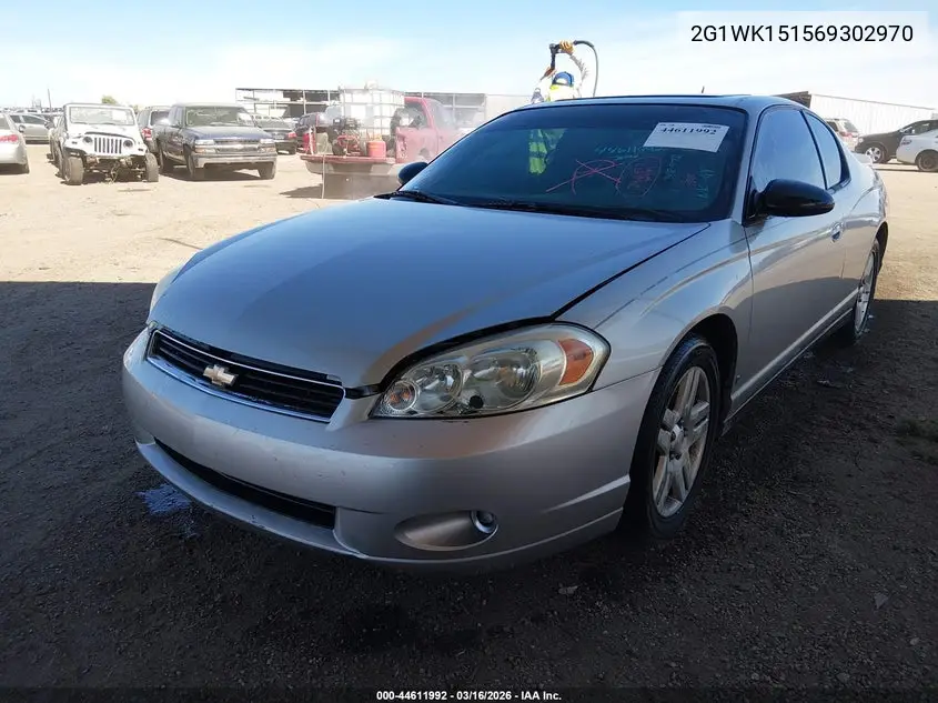 2006 Chevrolet Monte Carlo Lt VIN: 2G1WK151569302970 Lot: 44611992