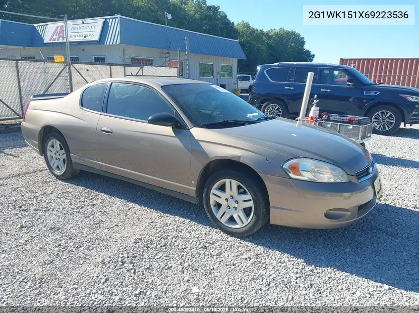 2006 Chevrolet Monte Carlo Lt VIN: 2G1WK151X69223536 Lot: 45093410