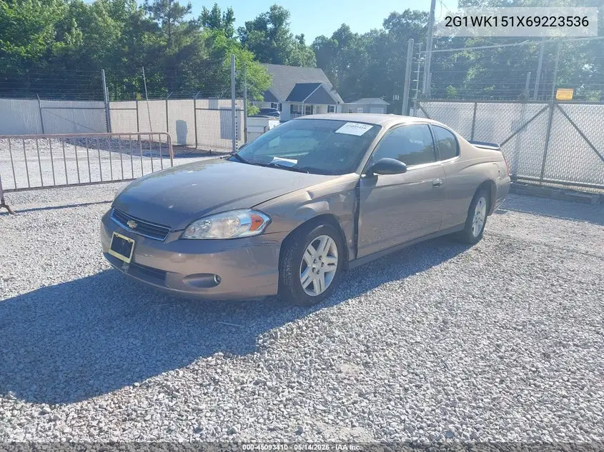 2006 Chevrolet Monte Carlo Lt VIN: 2G1WK151X69223536 Lot: 45093410