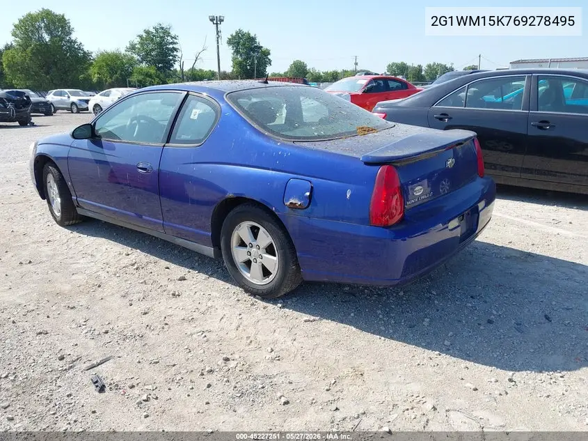 2006 Chevrolet Monte Carlo Lt VIN: 2G1WM15K769278495 Lot: 45227251