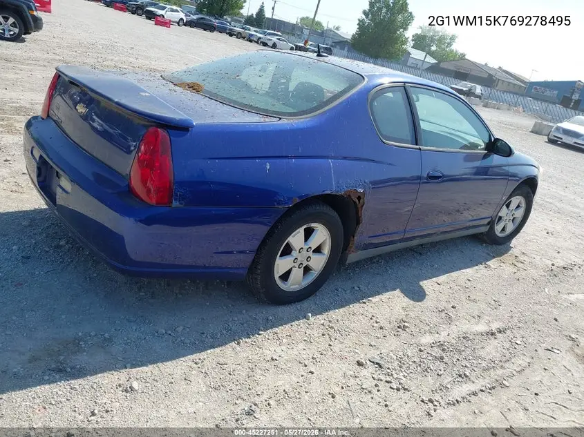 2006 Chevrolet Monte Carlo Lt VIN: 2G1WM15K769278495 Lot: 45227251