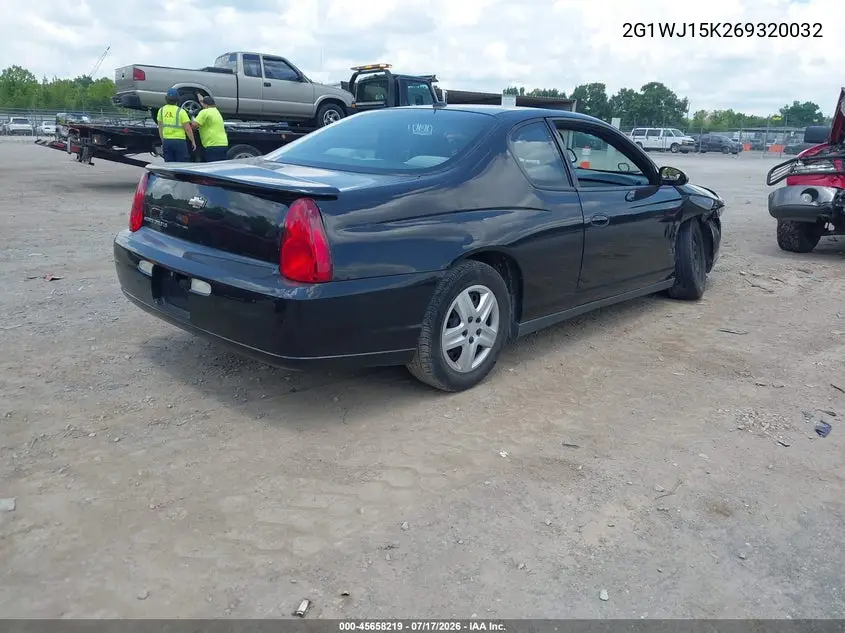 2006 Chevrolet Monte Carlo Ls VIN: 2G1WJ15K269320032 Lot: 45658219