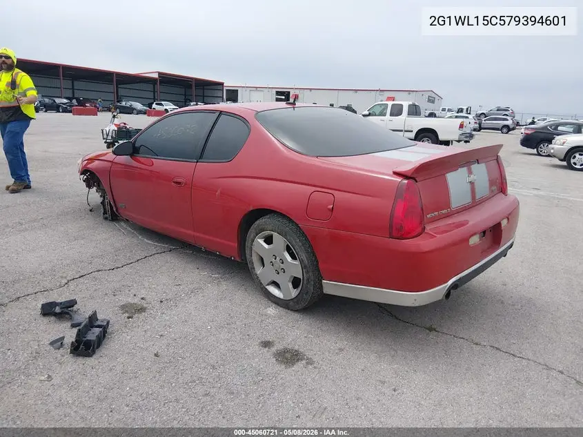 2007 Chevrolet Monte Carlo Ss VIN: 2G1WL15C579394601 Lot: 45060721