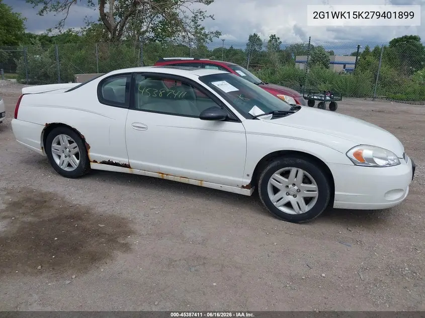 2007 Chevrolet Monte Carlo Lt VIN: 2G1WK15K279401899 Lot: 45387411