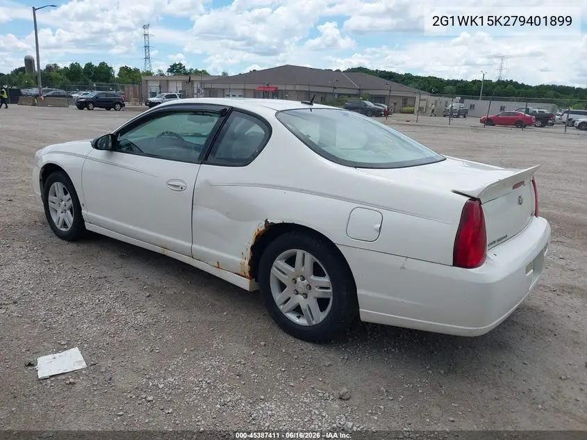 2007 Chevrolet Monte Carlo Lt VIN: 2G1WK15K279401899 Lot: 45387411