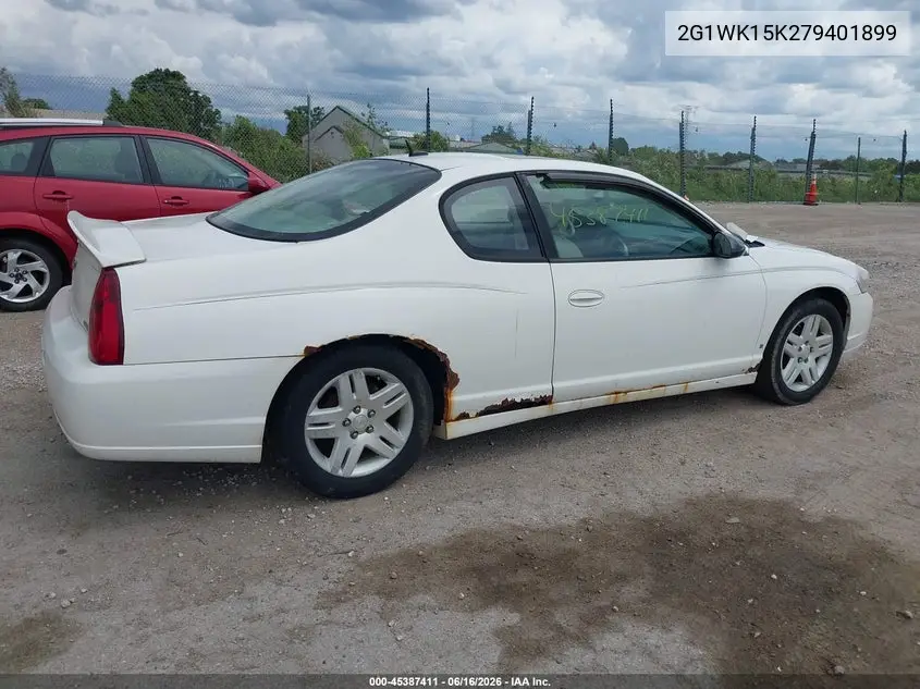 2007 Chevrolet Monte Carlo Lt VIN: 2G1WK15K279401899 Lot: 45387411