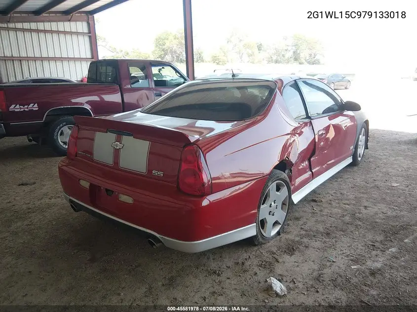 2007 Chevrolet Monte Carlo Ss VIN: 2G1WL15C979133018 Lot: 45581978