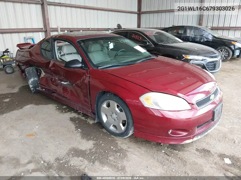 2007 Chevrolet Monte Carlo Ss VIN: 2G1WL16C679303026 Lot: 45595616