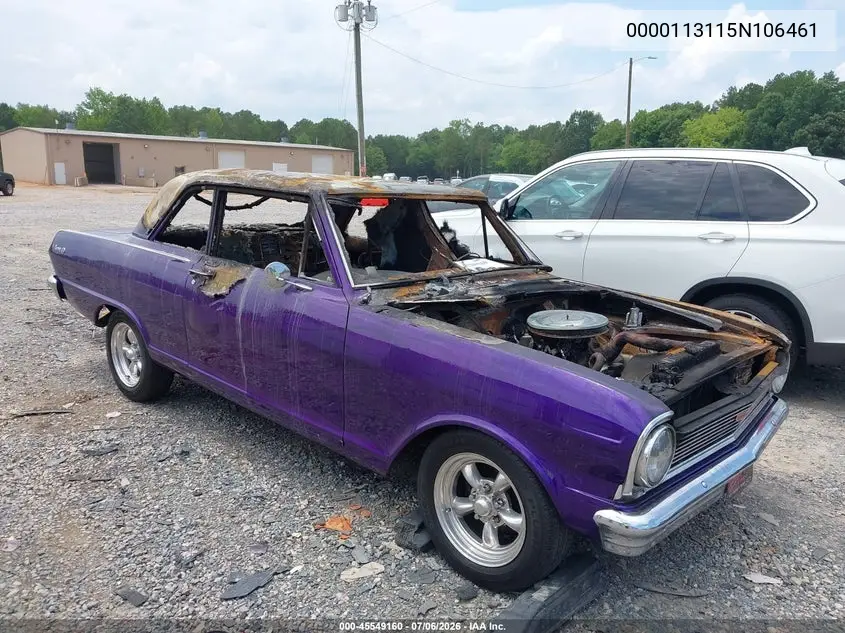1965 Chevrolet Nova VIN: 0000113115N106461 Lot: 45549160