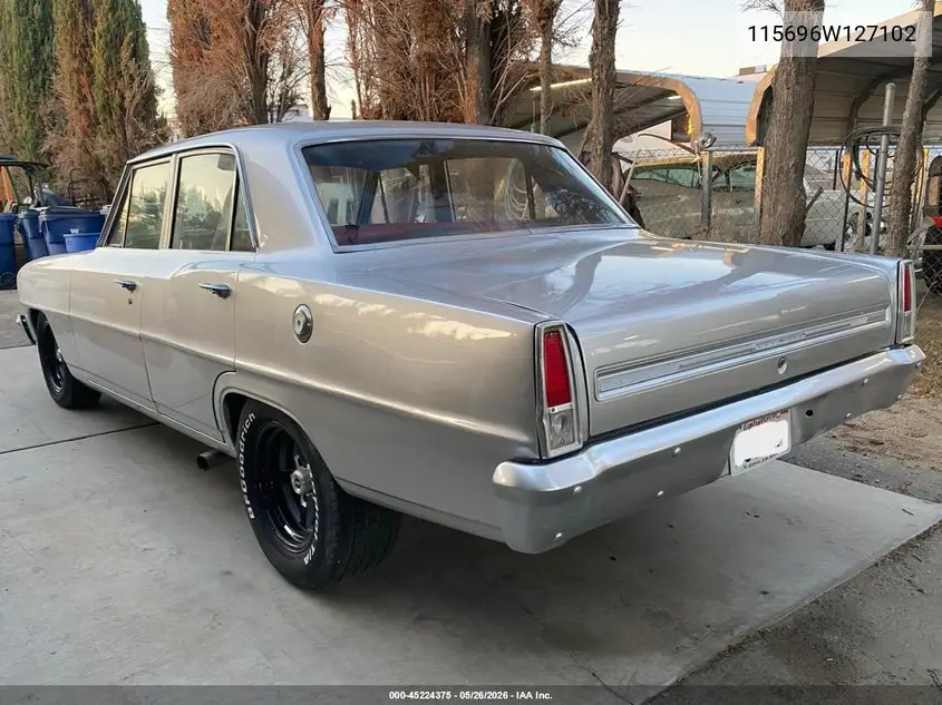 1966 Chevrolet Nova VIN: 115696W127102 Lot: 45224375
