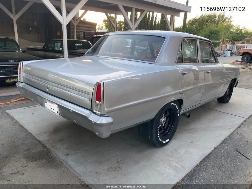 1966 Chevrolet Nova VIN: 115696W127102 Lot: 45224375