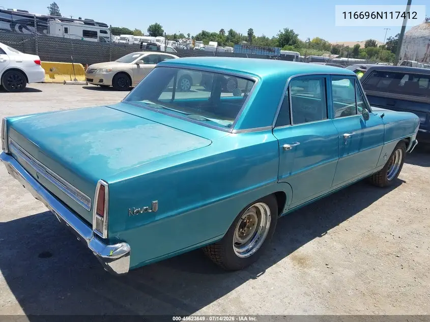 1966 Chevrolet Nova VIN: 116696N117412 Lot: 45623649