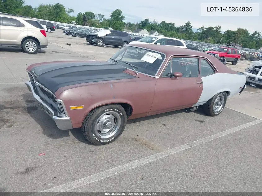 1972 Chevrolet Nova VIN: 1X27F2W218967 Lot: 45364836