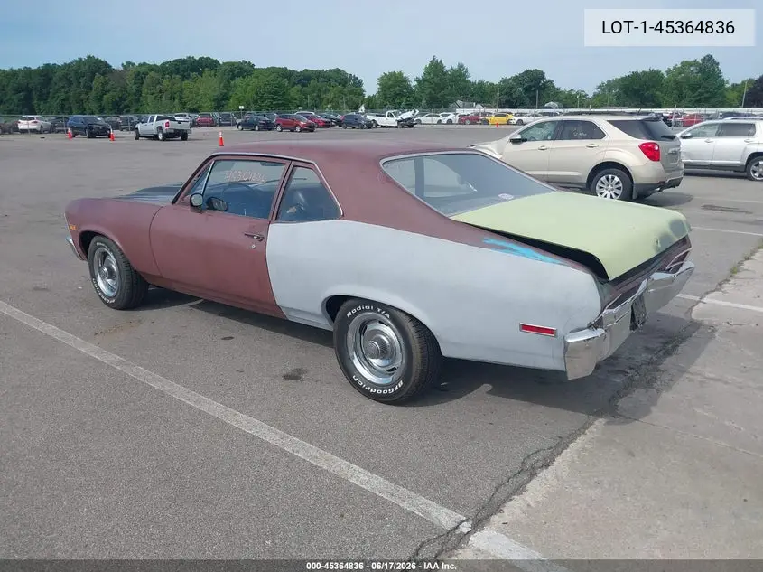 1972 Chevrolet Nova VIN: 1X27F2W218967 Lot: 45364836