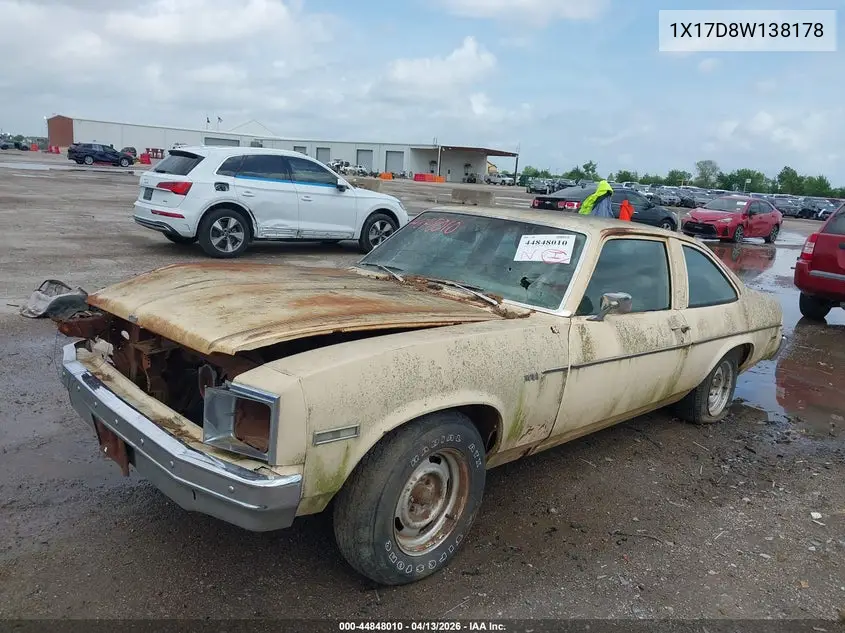 1977 Chevrolet Nova VIN: 1X17D8W138178 Lot: 44848010