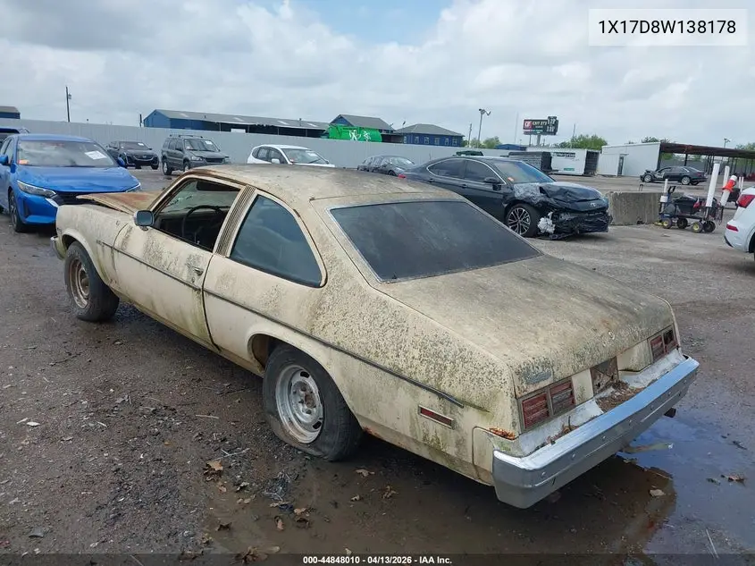 1977 Chevrolet Nova VIN: 1X17D8W138178 Lot: 44848010