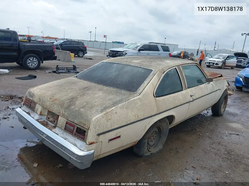 1977 Chevrolet Nova VIN: 1X17D8W138178 Lot: 44848010