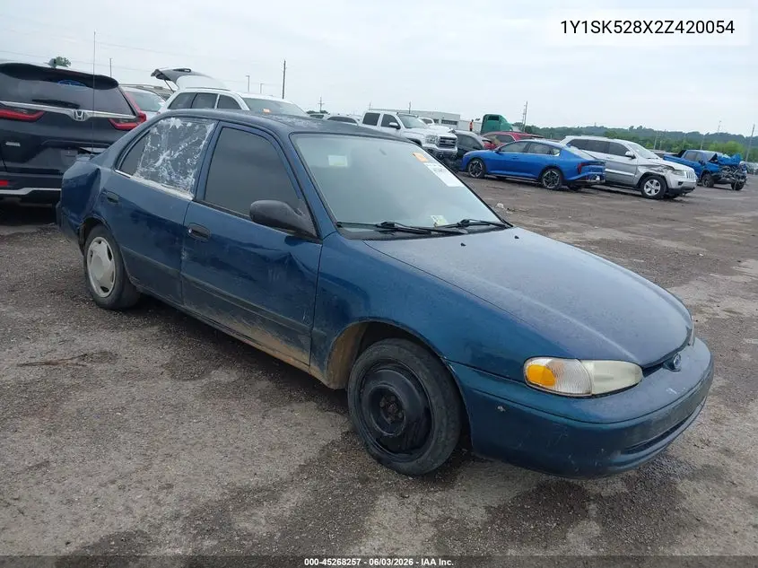 2002 Chevrolet Prizm VIN: 1Y1SK528X2Z420054 Lot: 45268257