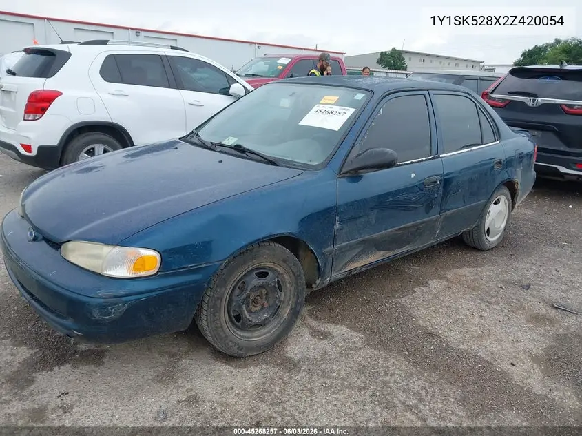 2002 Chevrolet Prizm VIN: 1Y1SK528X2Z420054 Lot: 45268257